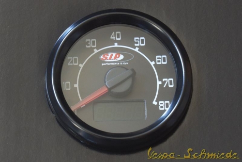 SIP Tacho 2.0 / Drehzahlmesser - 80 km/h / Schwarz - V50 Rundlenker